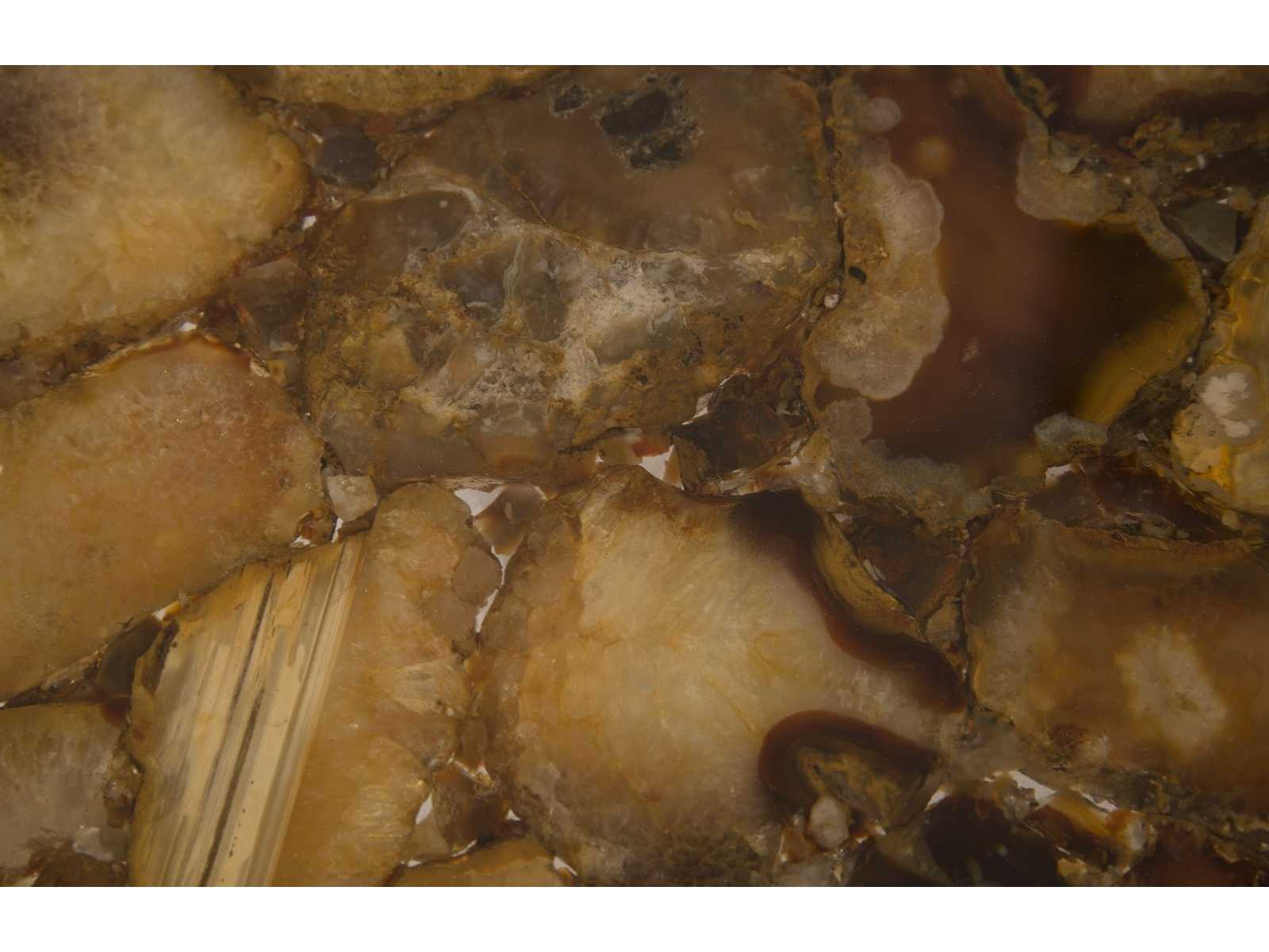 Phillips Collection Round Stone Brown Silver Coffee Table