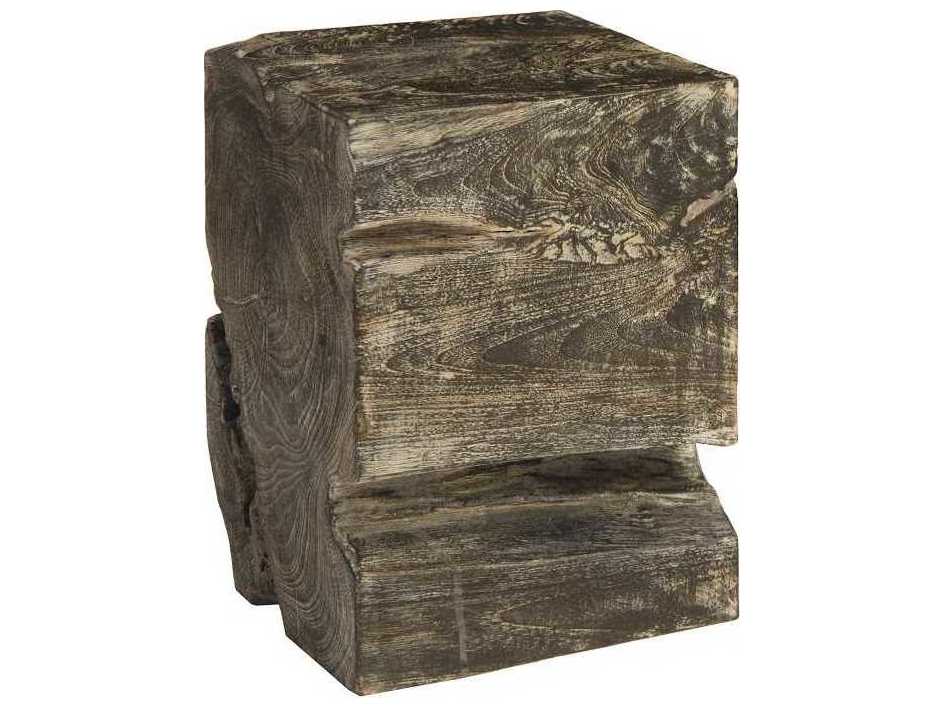 Phillips Collection Black Wash Accent Stool