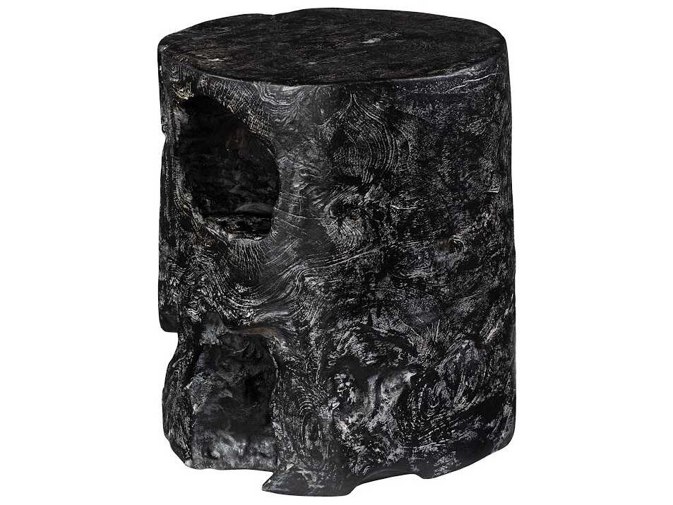Phillips Collection Black Wash Accent Stool
