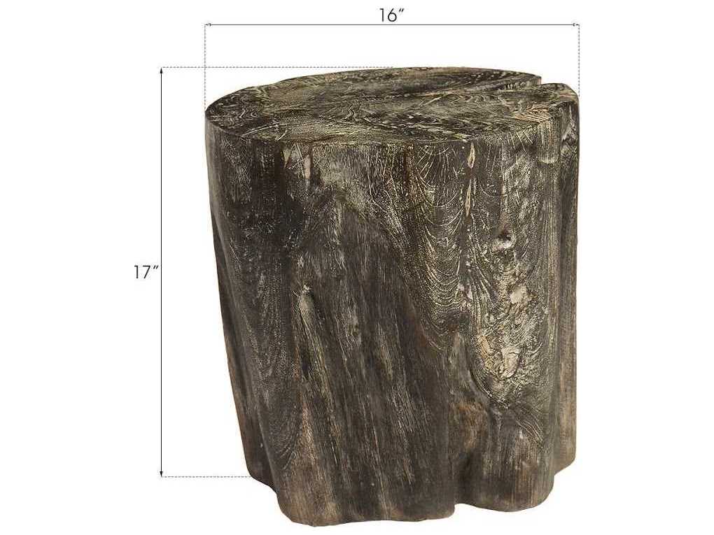 Phillips Collection Black Wash Accent Stool