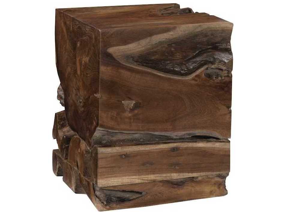 Phillips Collection Square Wood Teak End Table