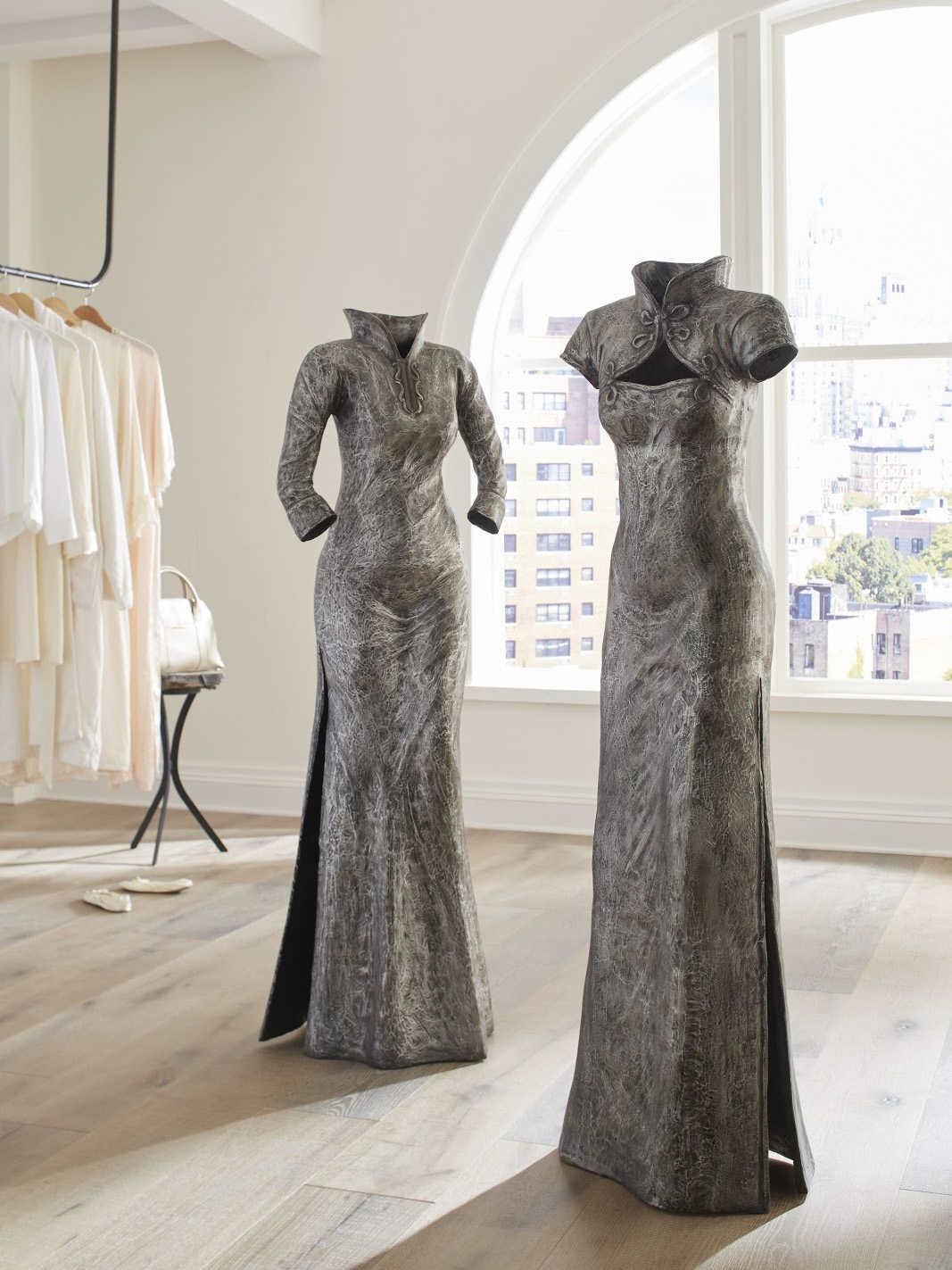 Phillips Collection Silver Short Sleeves Dress Sculpture