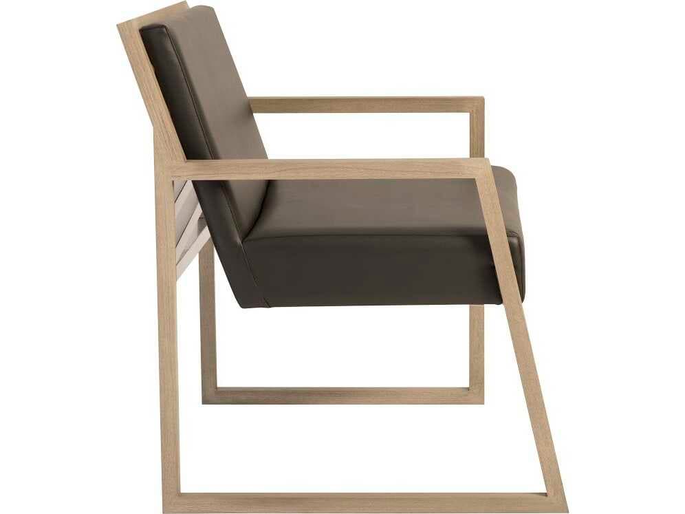 Phillips Collection Angela Harris Gray Leather Accent Chair