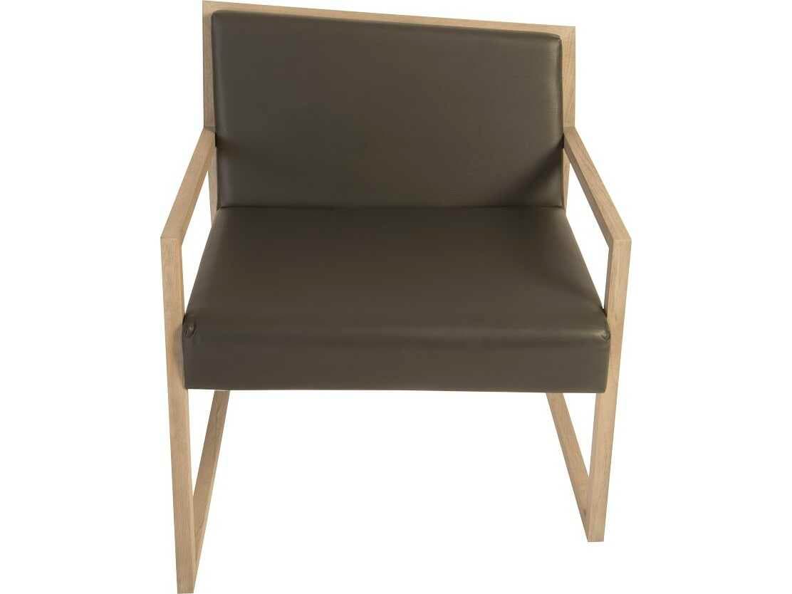 Phillips Collection Angela Harris Gray Leather Accent Chair