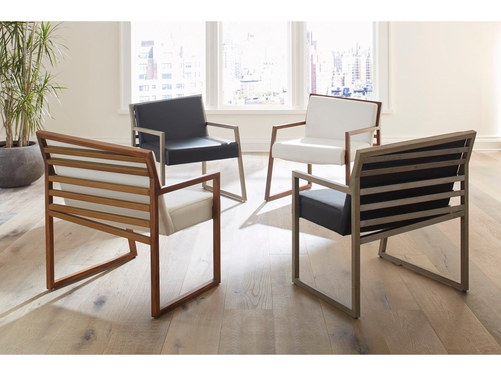 Phillips Collection Angela Harris Gray Leather Accent Chair