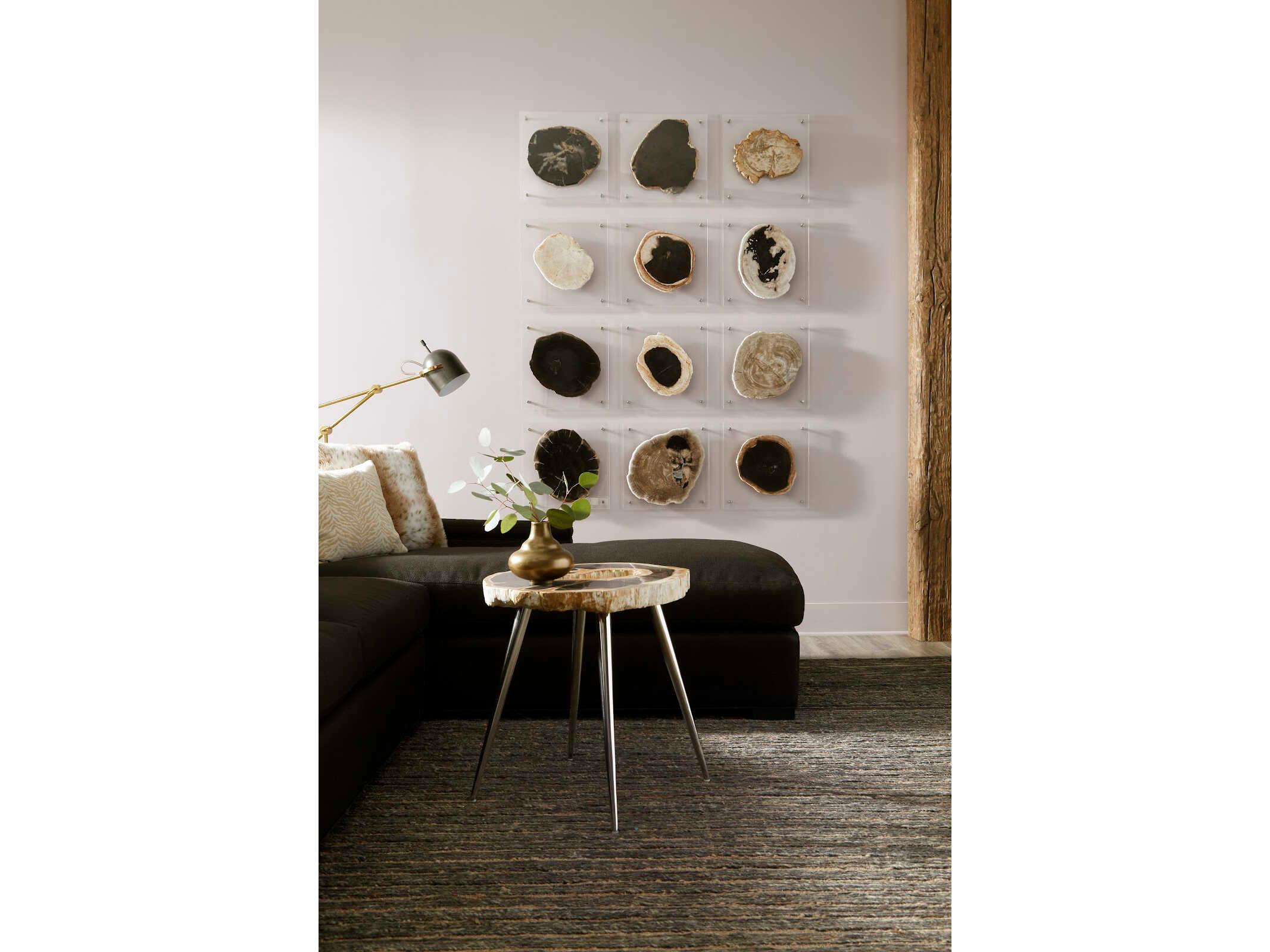 Phillips Collection Black / Beige Floating Petrified Slice Wall Art