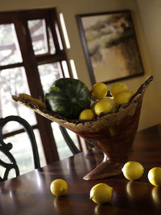 Phillips Collection Cast Naturals Faux Bois Decorative Burled Bowl