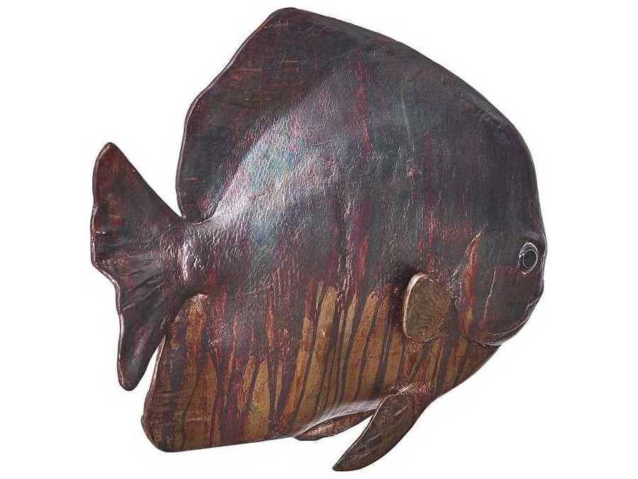 Phillips Collection Copper Patina Australian Batfish Fish 3D Wall Art