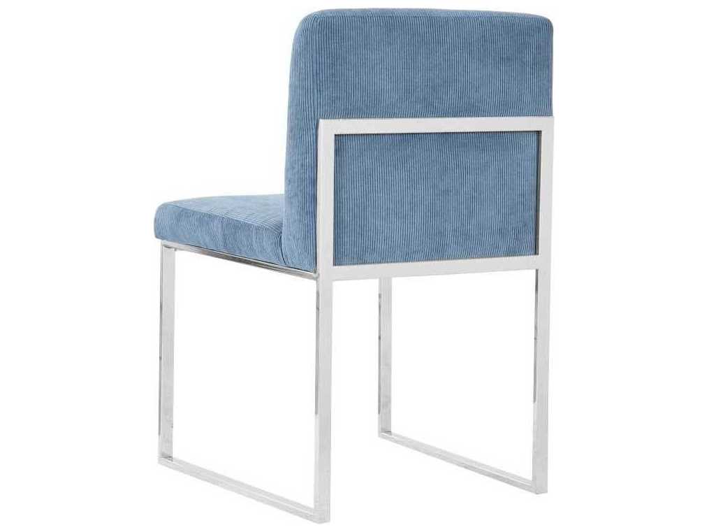 Phillips Collection Blue Upholstered Side Dining Chair