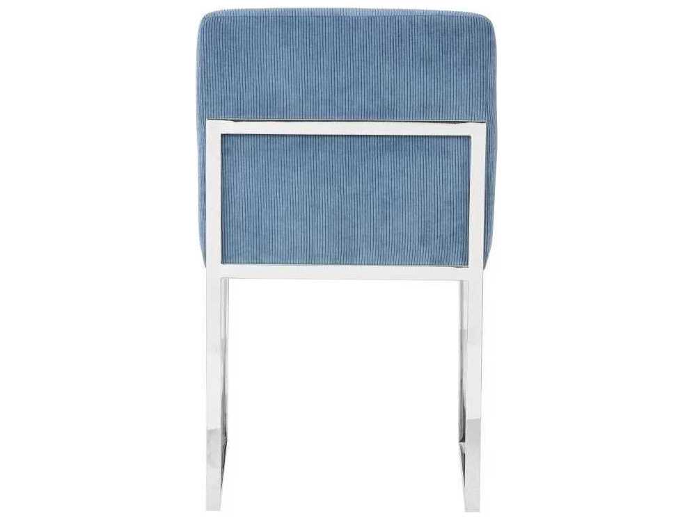 Phillips Collection Blue Upholstered Side Dining Chair
