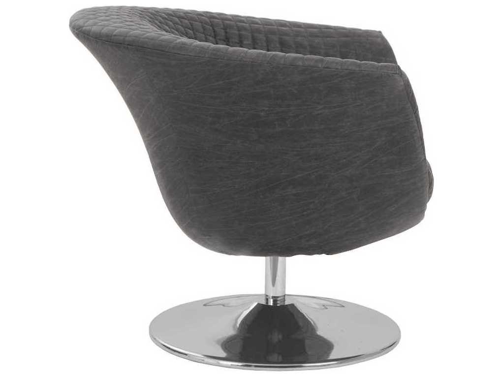 Phillips Collection Swivel Gray Fabric Accent Chair