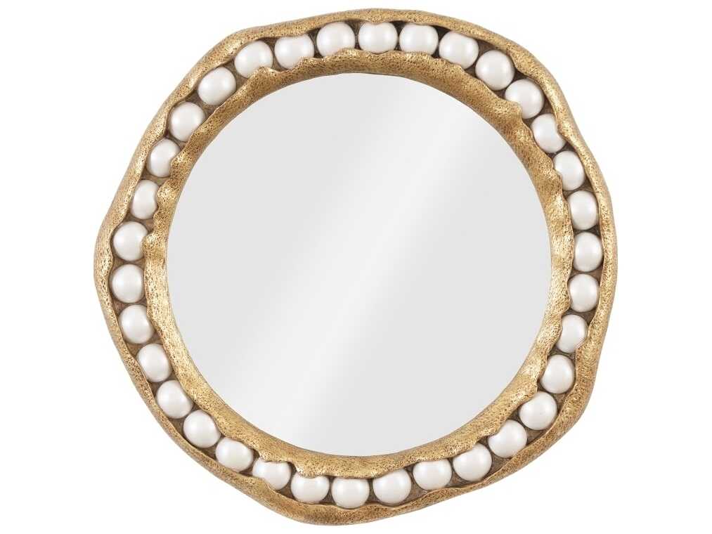 Phillips Collection Gold Leaf Round Wall Mirror