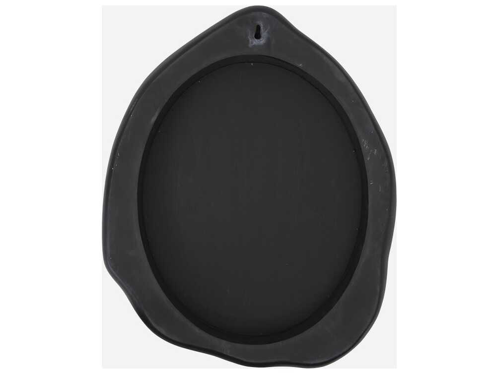 Phillips Collection Black and Gold Matte Oval Wall Mirror