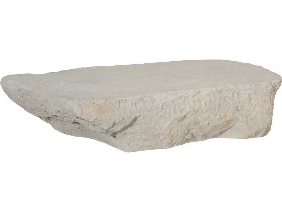 Phillips Collection Quarry Resin Roman Stone Off White Coffee Table