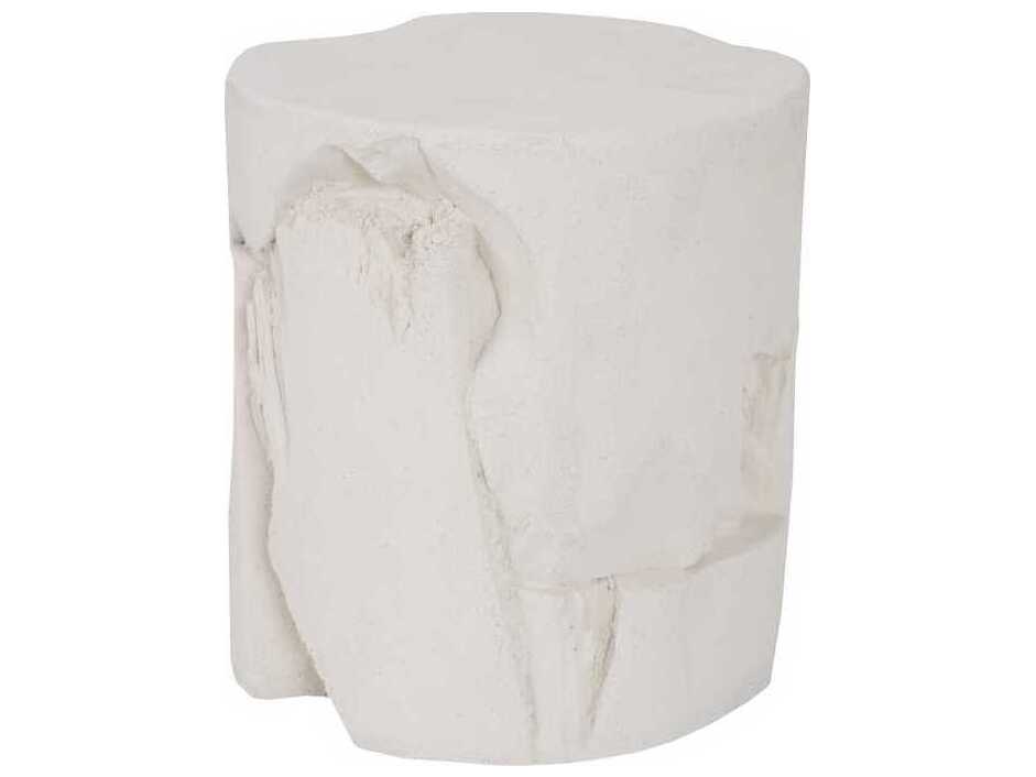 Phillips Collection White Stone Accent Stool