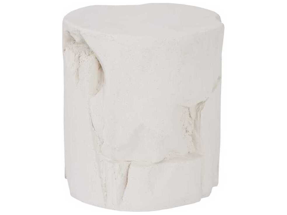 Phillips Collection White Stone Accent Stool
