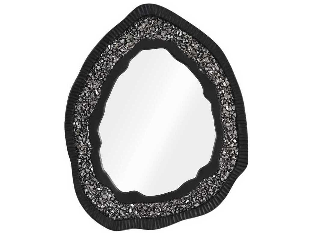 Phillips Collection Black / Silver Oval Wall Mirror