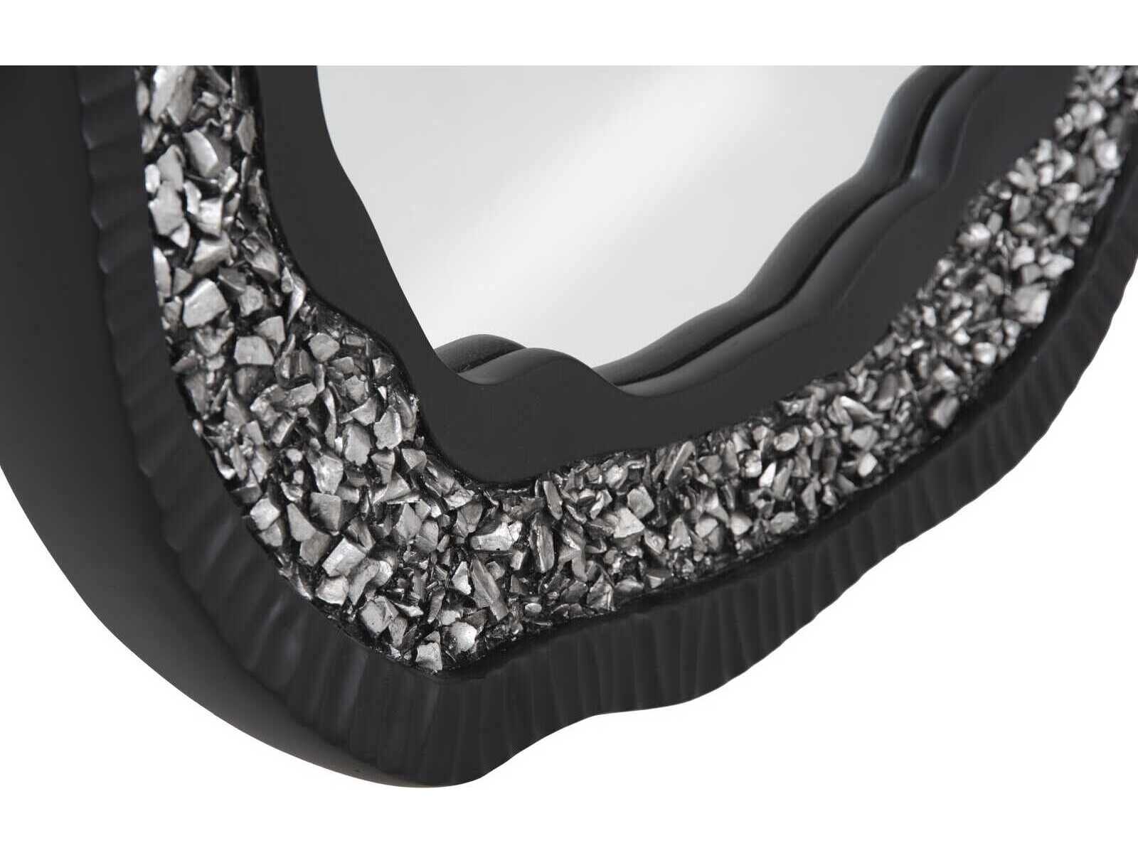 Phillips Collection Black / Silver Oval Wall Mirror