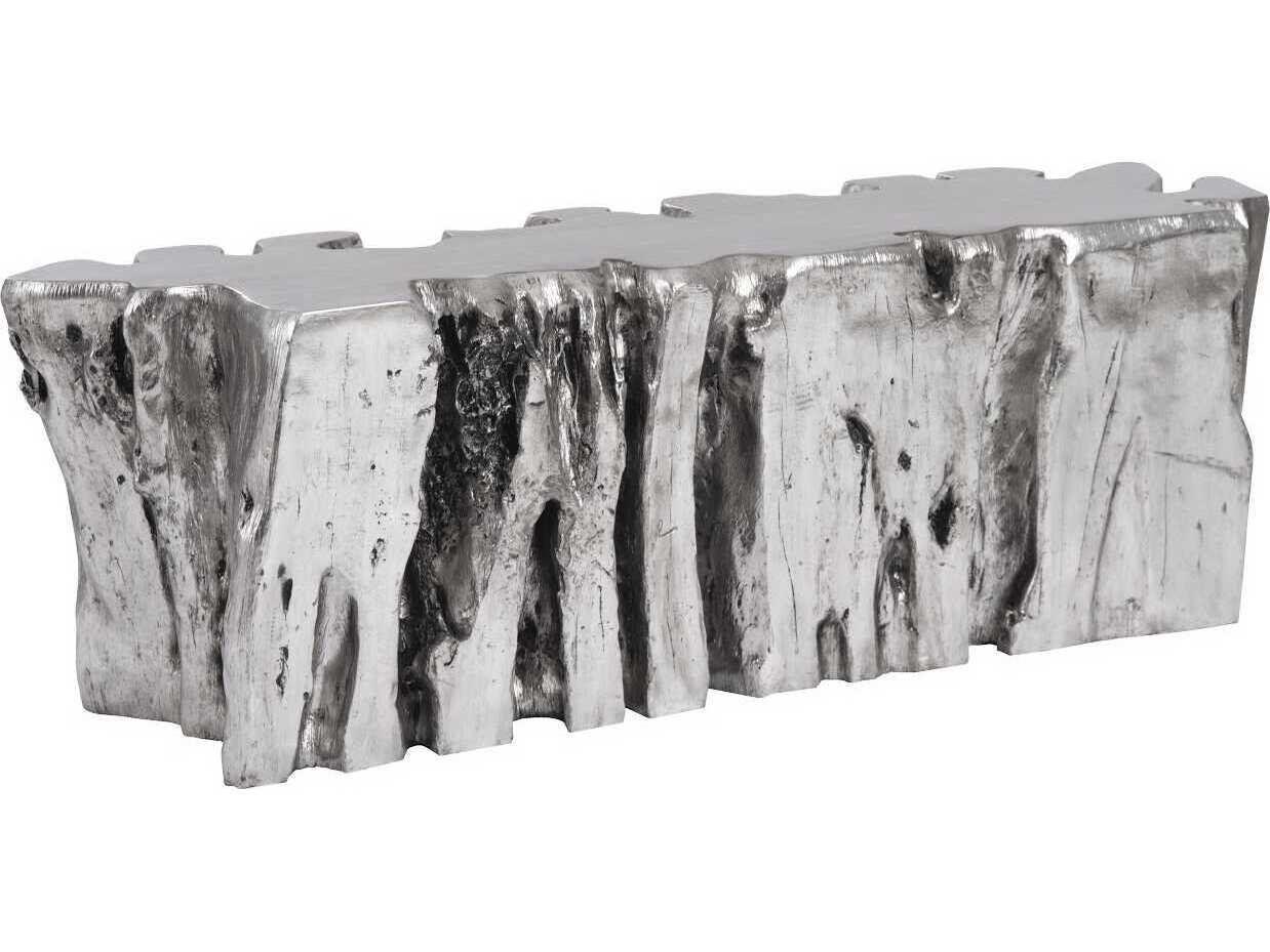 Phillips Collection Silver Leaf Accent Bench