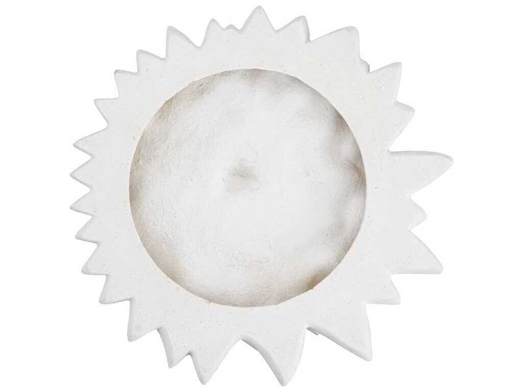 Phillips Collection Dahlia Flower White Stone 3D Wall Art