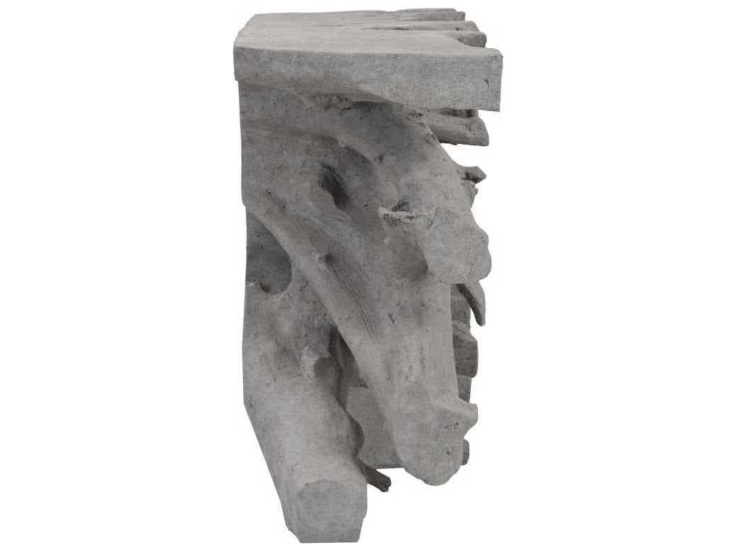 Phillips Collection Rectangular Resin Charcoal Stone Console Table