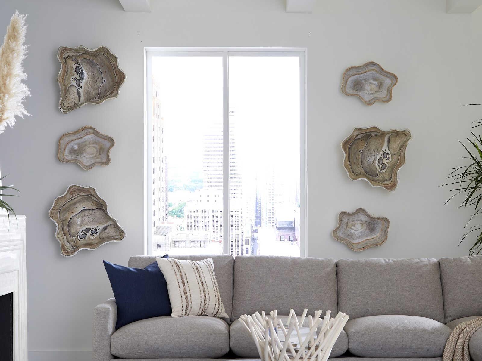 Phillips Collection Cast Onyx Wall Bowl Faux Finish 3D Wall Art