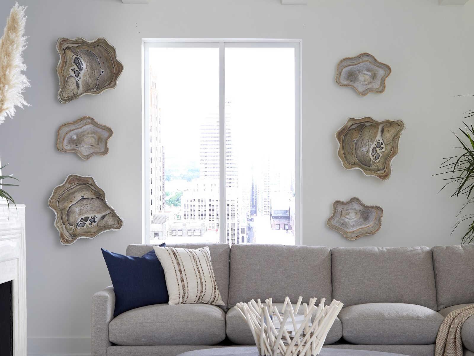 Phillips Collection Cast Onyx Wall Bowl Faux Finish 3D Wall Art