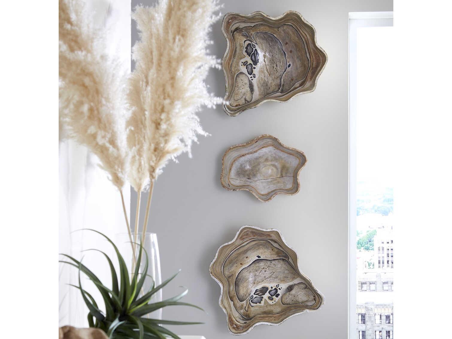 Phillips Collection Cast Onyx Wall Bowl Faux Finish 3D Wall Art