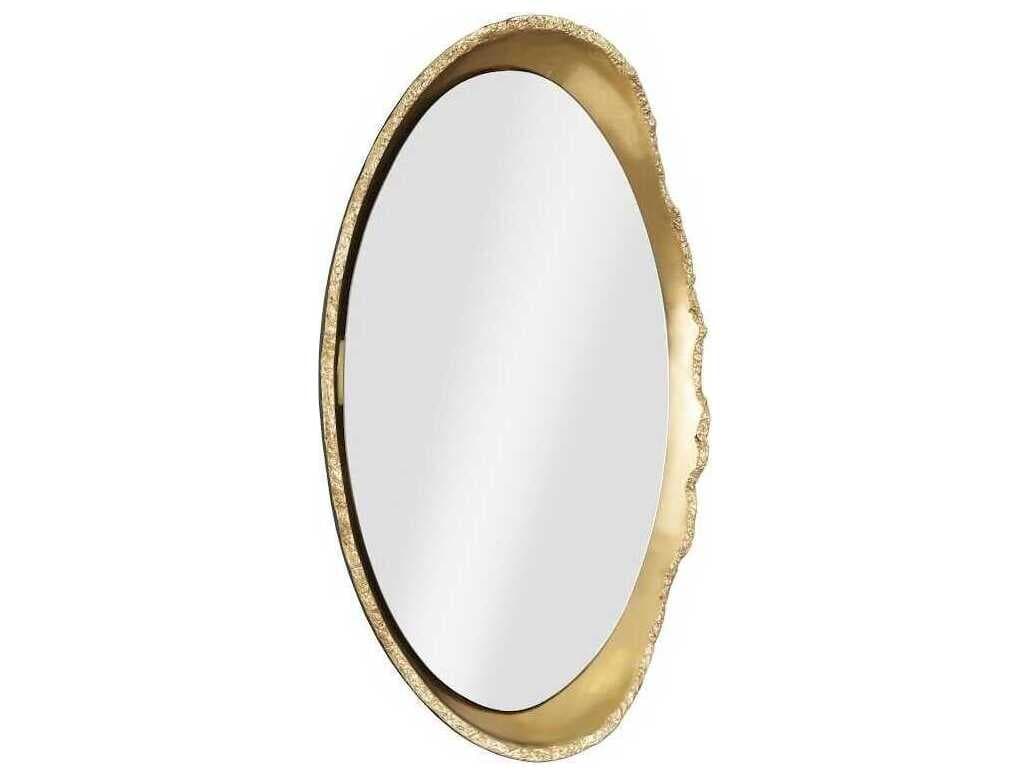 Phillips Collection Gold Leaf / Black Oval Wall Mirror