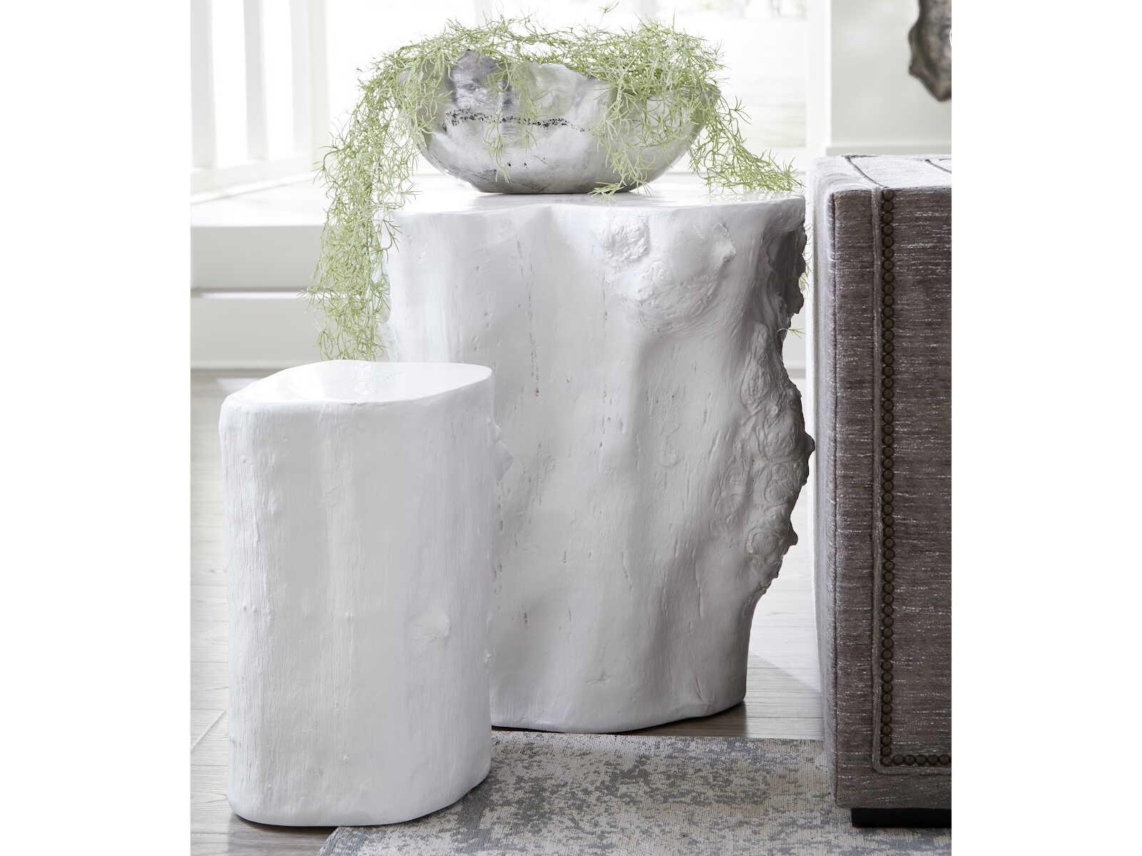 Phillips Collection Resin White End Table