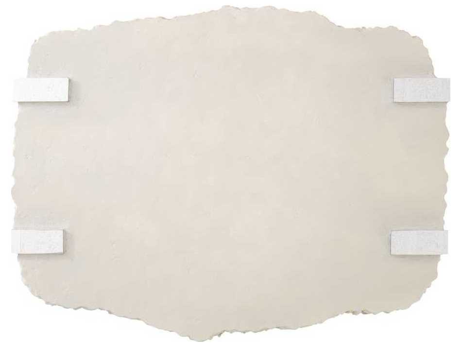 Phillips Collection Rectangular Resin Gray Stainless Steel Coffee Table