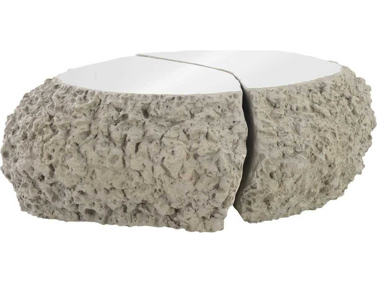 Phillips Collection Oval Resin Ash Coffee Table