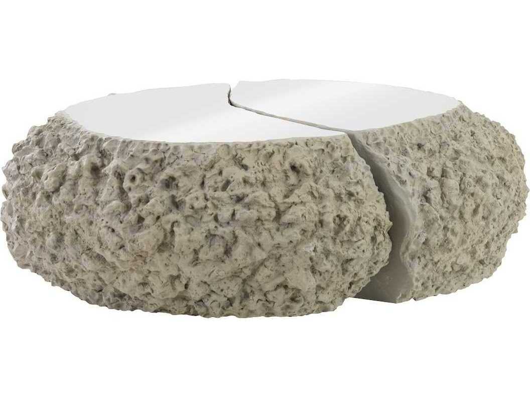 Phillips Collection Oval Resin Ash Coffee Table