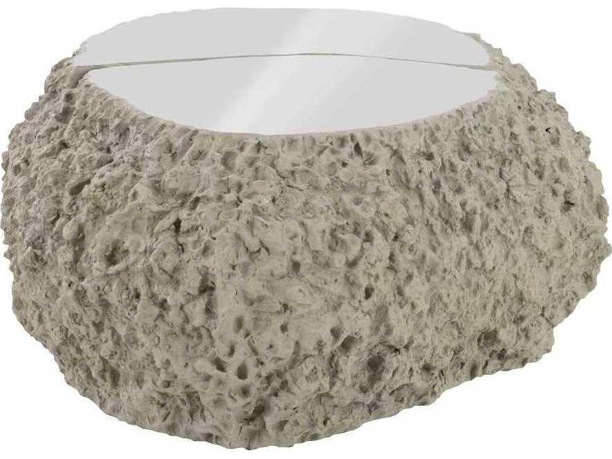 Phillips Collection Oval Resin Ash Coffee Table