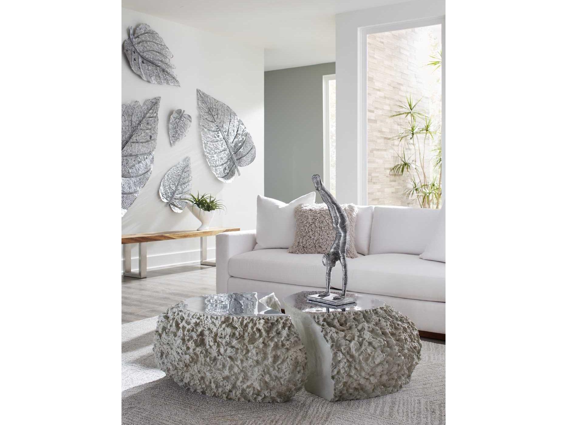 Phillips Collection Oval Resin Ash Coffee Table