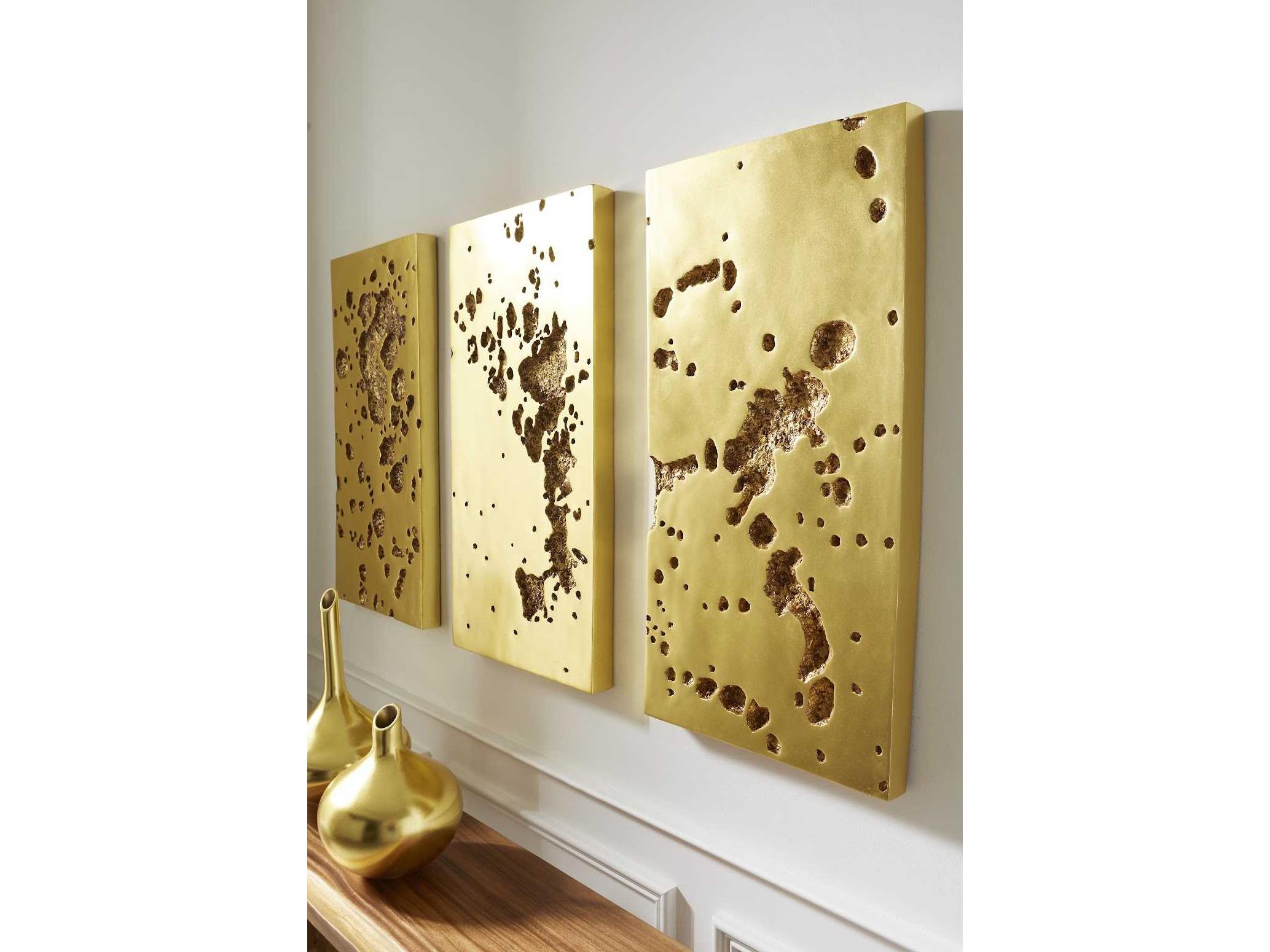 Phillips Collection Gold Leaf Metal Splotch Wall Art
