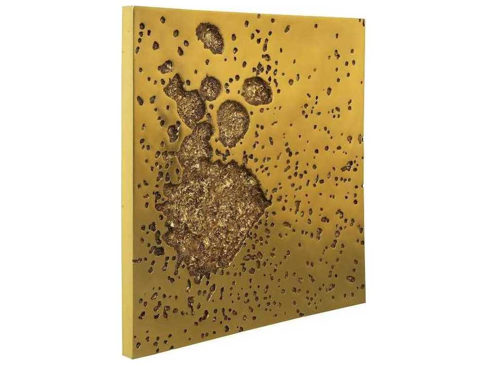 Phillips Collection Gold Leaf Splotch Metal Wall Art