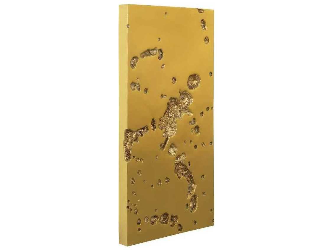 Phillips Collection Gold Leaf Splotch Metal Wall Art