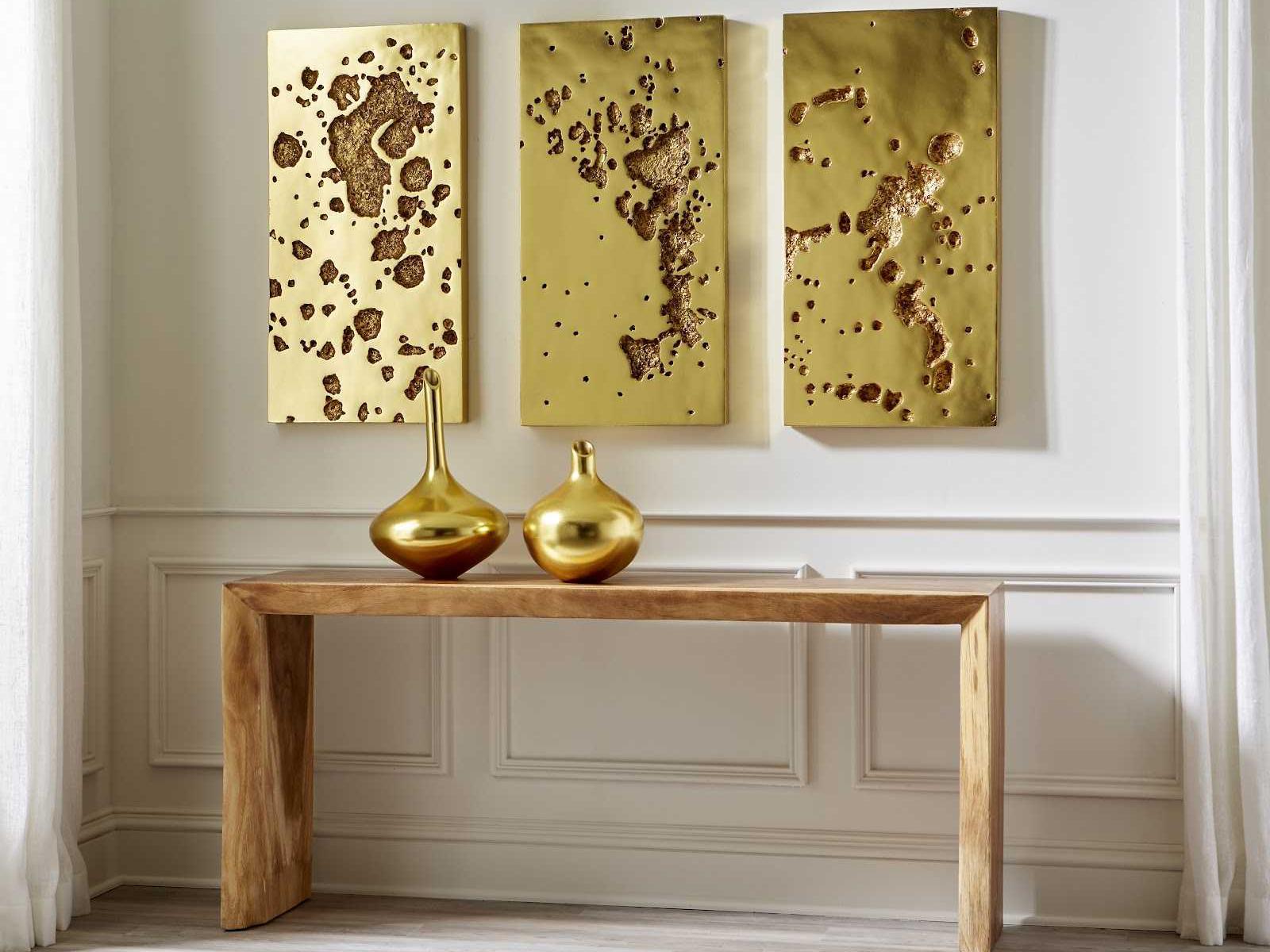 Phillips Collection Gold Leaf Splotch Metal Wall Art
