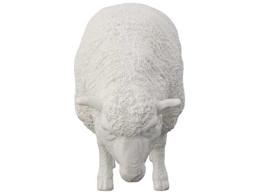 Phillips Collection Cast Gel Coat White Sheep Sculpture