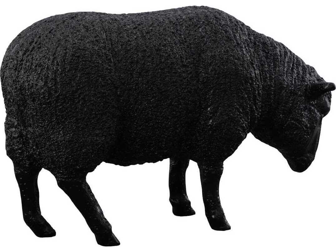 Phillips Collection Cast Gel Coat Black Sheep Sculpture