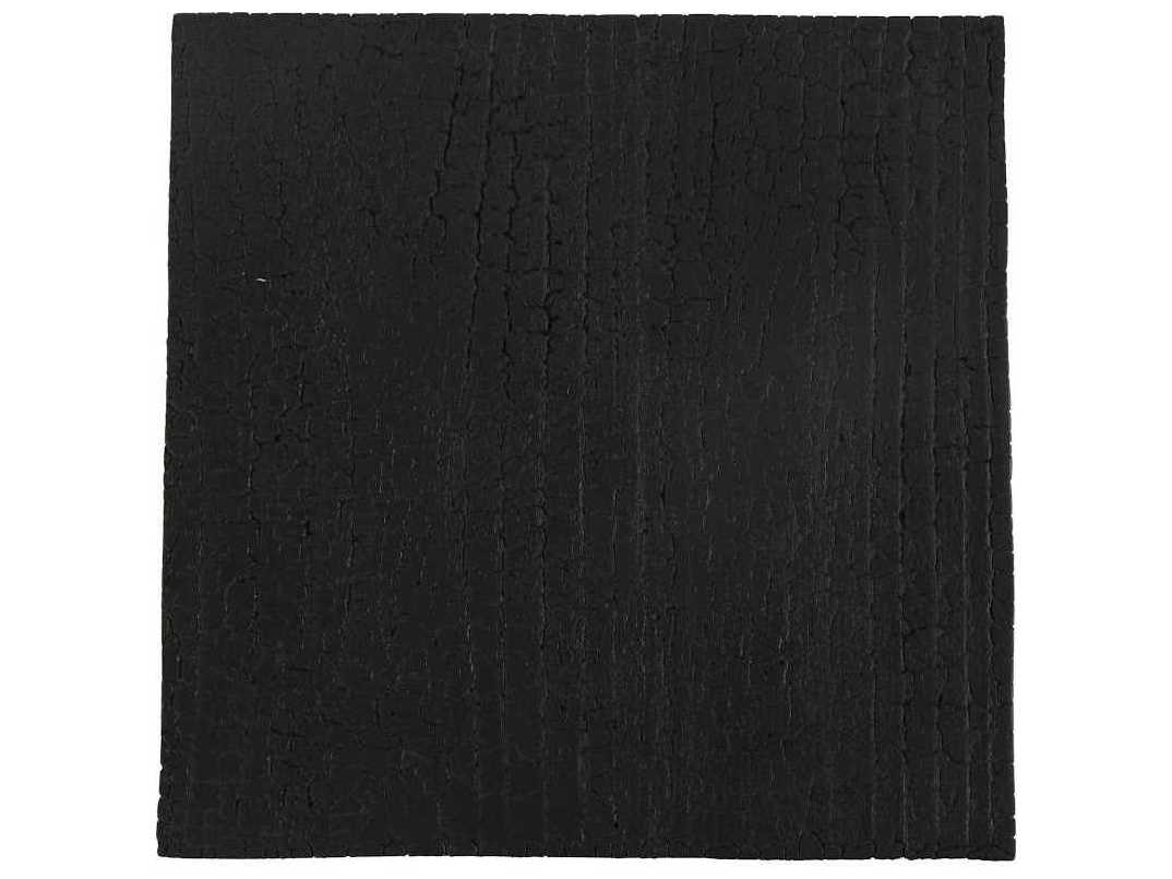 Phillips Collection Square Resin Black And Gold Leaf End Table