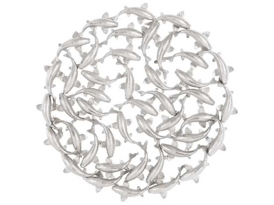 Phillips Collection Silver Koi Wood Wall Art