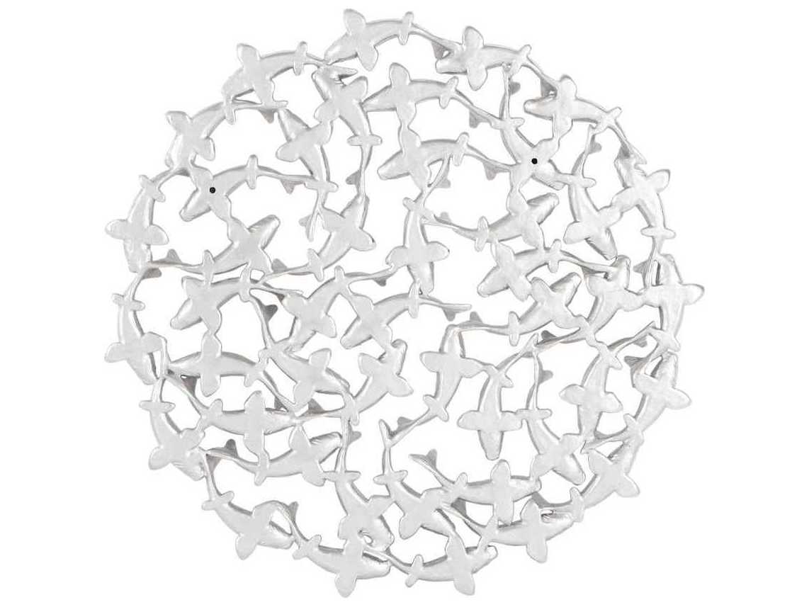 Phillips Collection Silver Koi Wood Wall Art