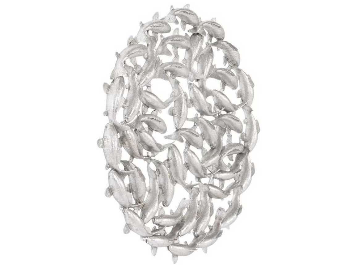 Phillips Collection Silver Koi Wood Wall Art