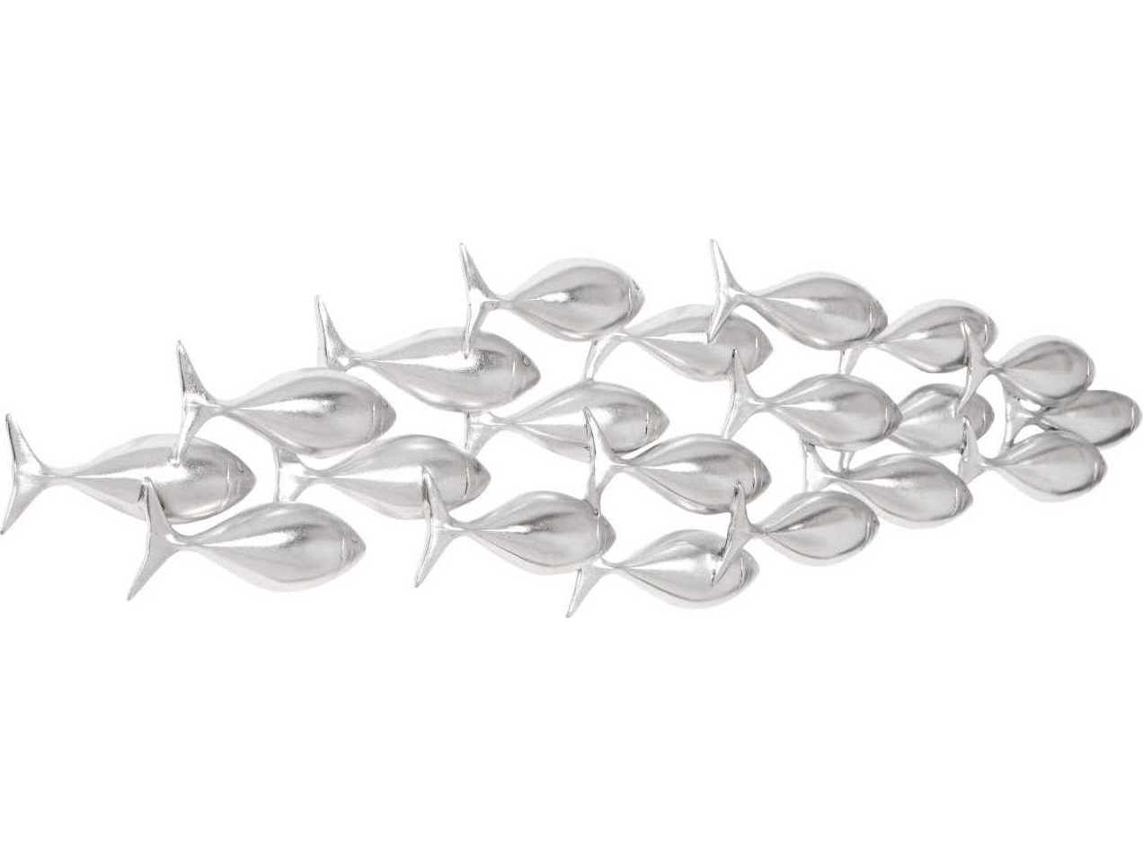 Phillips Collection Silver School of Fish Wood Wall Art