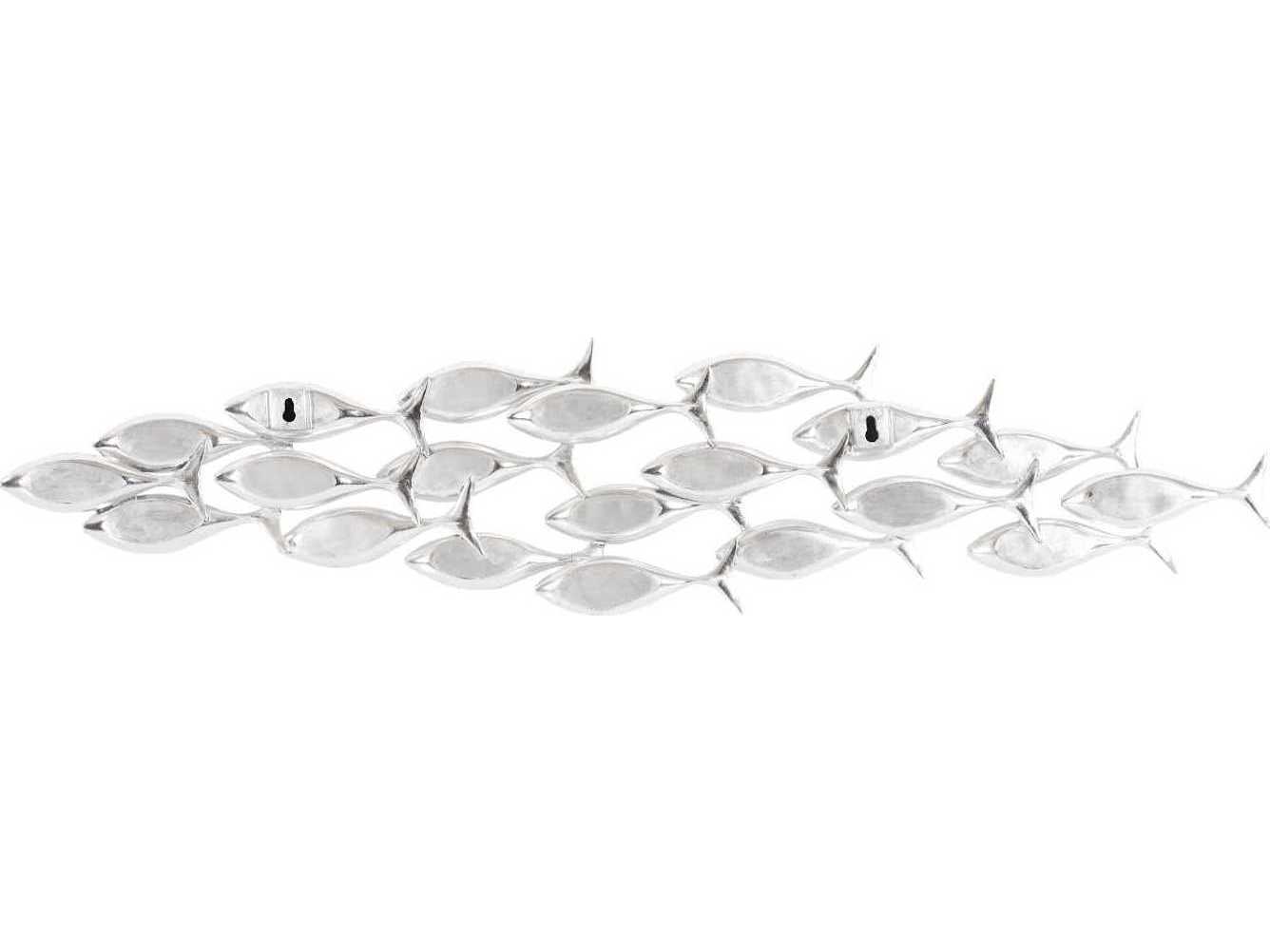 Phillips Collection Silver School of Fish Wood Wall Art