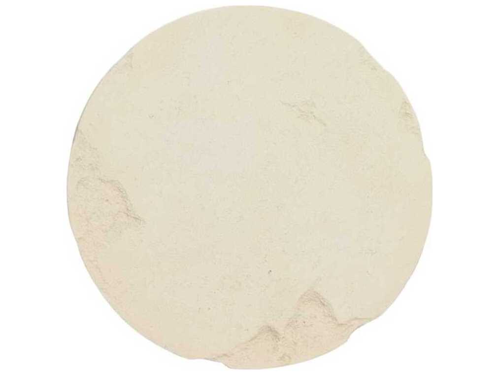Phillips Collection Cast Formation Round Resin Roman Stone Off White End Table