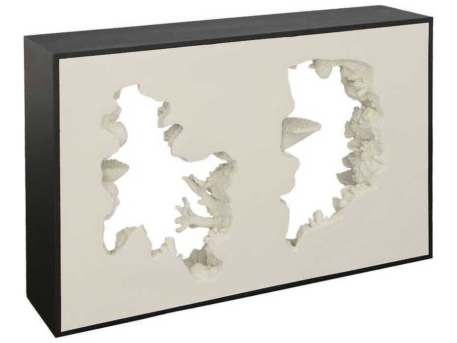 Phillips Collection Reef Framed Rectangular Wood Off White Console Table