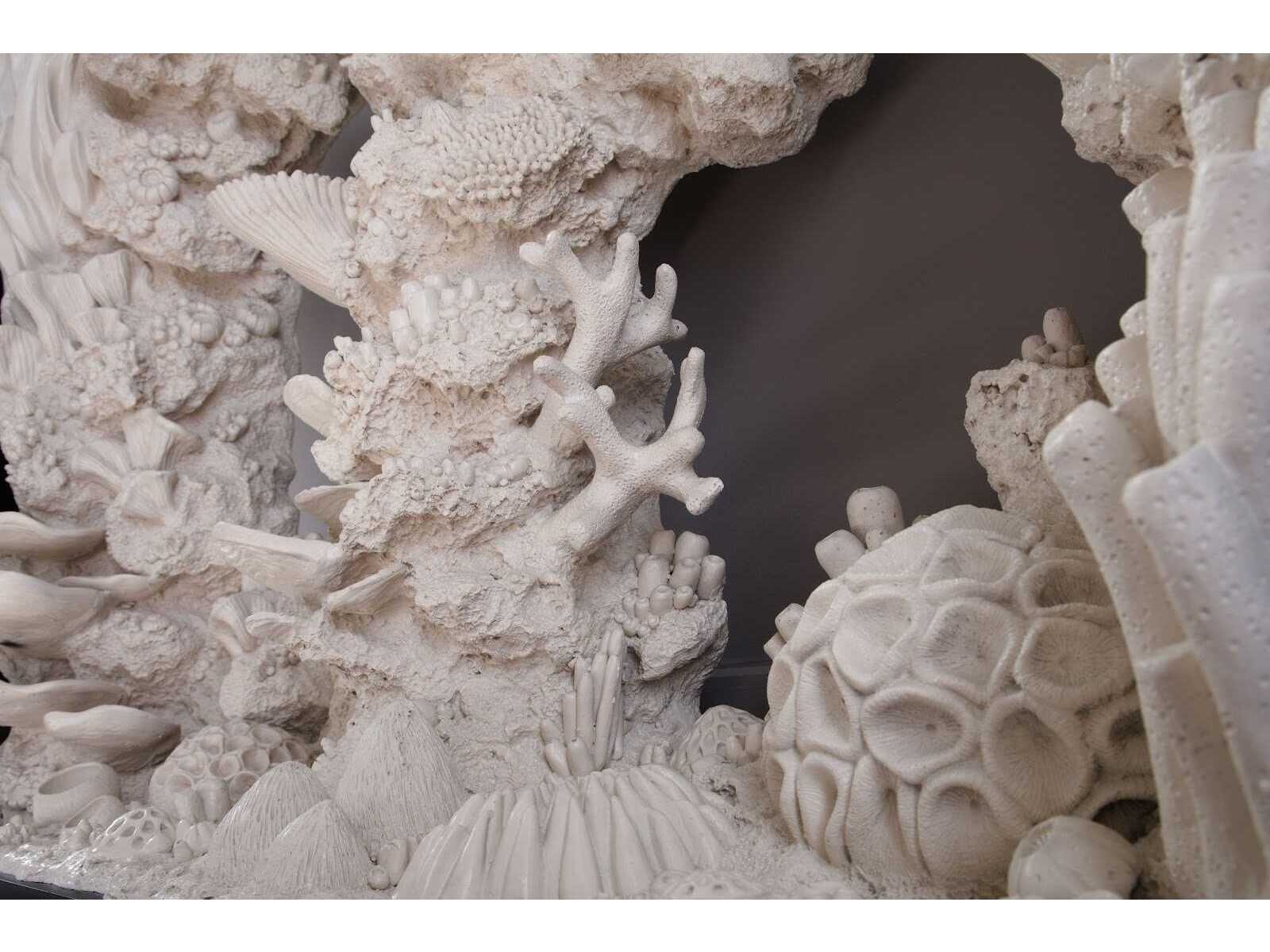 Phillips Collection Reef Framed Rectangular Wood Off White Console Table